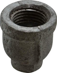 Made in USA - Class 150, 1/2 x 1/8" Galvanized Pipe Reducing Coupling - Threaded, Malleable Iron - Benchmark Tooling