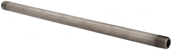 Value Collection - Schedule 40, 1/8" Diam x 8" Long Steel Black Pipe Nipple - Threaded - Benchmark Tooling