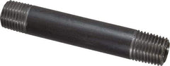 Value Collection - Schedule 40, 1/4" Diam x 3" Long Steel Black Pipe Nipple - Threaded - Benchmark Tooling