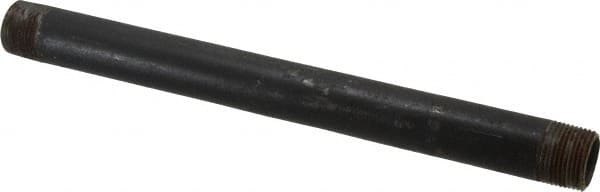 Made in USA - Schedule 40, 3/4" Diam x 11" Long Steel Black Pipe Nipple - Threaded - Benchmark Tooling