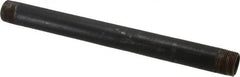 Made in USA - Schedule 40, 3/4" Diam x 11" Long Steel Black Pipe Nipple - Threaded - Benchmark Tooling