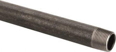 Made in USA - Schedule 40, 3/4" Diam x 24" Long Steel Black Pipe Nipple - Threaded - Benchmark Tooling