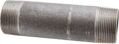 Made in USA - Schedule 40, 1-1/2" Diam x 6" Long Steel Black Pipe Nipple - Threaded - Benchmark Tooling