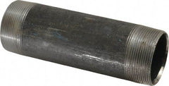 Made in USA - Schedule 40, 2" Diam x 7" Long Steel Black Pipe Nipple - Threaded - Benchmark Tooling