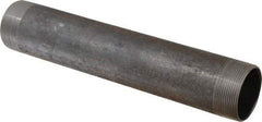 Made in USA - Schedule 40, 2" Diam x 12" Long Steel Black Pipe Nipple - Threaded - Benchmark Tooling