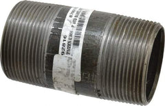 Made in USA - Schedule 40, 2-1/2" Diam x 5" Long Steel Black Pipe Nipple - Threaded - Benchmark Tooling