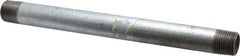 Made in USA - Schedule 40, 1/2 x 9" Galvanized Pipe Nipple - Threaded Steel - Benchmark Tooling