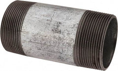 Made in USA - Schedule 40, 2 x 4-1/2" Galvanized Pipe Nipple - Threaded Steel - Benchmark Tooling