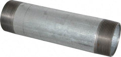 Made in USA - Schedule 40, 2 x 8" Galvanized Pipe Nipple - Threaded Steel - Benchmark Tooling