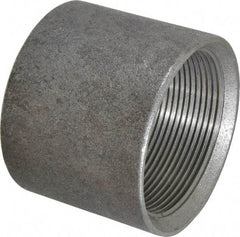 Made in USA - Size 2", Class 150, Malleable Iron Black Pipe Coupling - 150 psi, Threaded End Connection - Benchmark Tooling