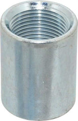 Made in USA - Class 150, 3/4" Galvanized Pipe Coupling - Threaded, Steel - Benchmark Tooling