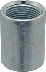 Made in USA - Class 150, 1" Galvanized Pipe Coupling - Threaded, Steel - Benchmark Tooling