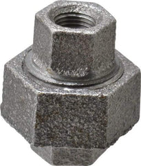 Made in USA - Size 1/8", Class 150, Malleable Iron Black Pipe Union - 150 psi, Threaded End Connection - Benchmark Tooling