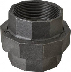 Made in USA - Size 3", Class 150, Malleable Iron Black Pipe Union - 150 psi, Threaded End Connection - Benchmark Tooling