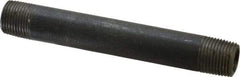 Made in USA - Schedule 80, 3/8" Diam x 4-1/2" Long Steel Black Pipe Nipple - Threaded - Benchmark Tooling