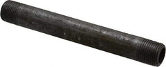 Made in USA - Schedule 80, 3/8" Diam x 5" Long Steel Black Pipe Nipple - Threaded - Benchmark Tooling