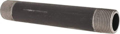 Made in USA - Schedule 80, 3/4" Diam x 6" Long Steel Black Pipe Nipple - Threaded - Benchmark Tooling