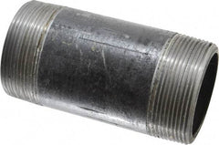 Made in USA - Schedule 80, 2" Diam x 4-1/2" Long Steel Black Pipe Nipple - Threaded - Benchmark Tooling