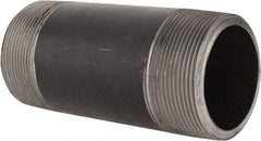 Made in USA - Schedule 80, 2" Diam x 5" Long Steel Black Pipe Nipple - Threaded - Benchmark Tooling