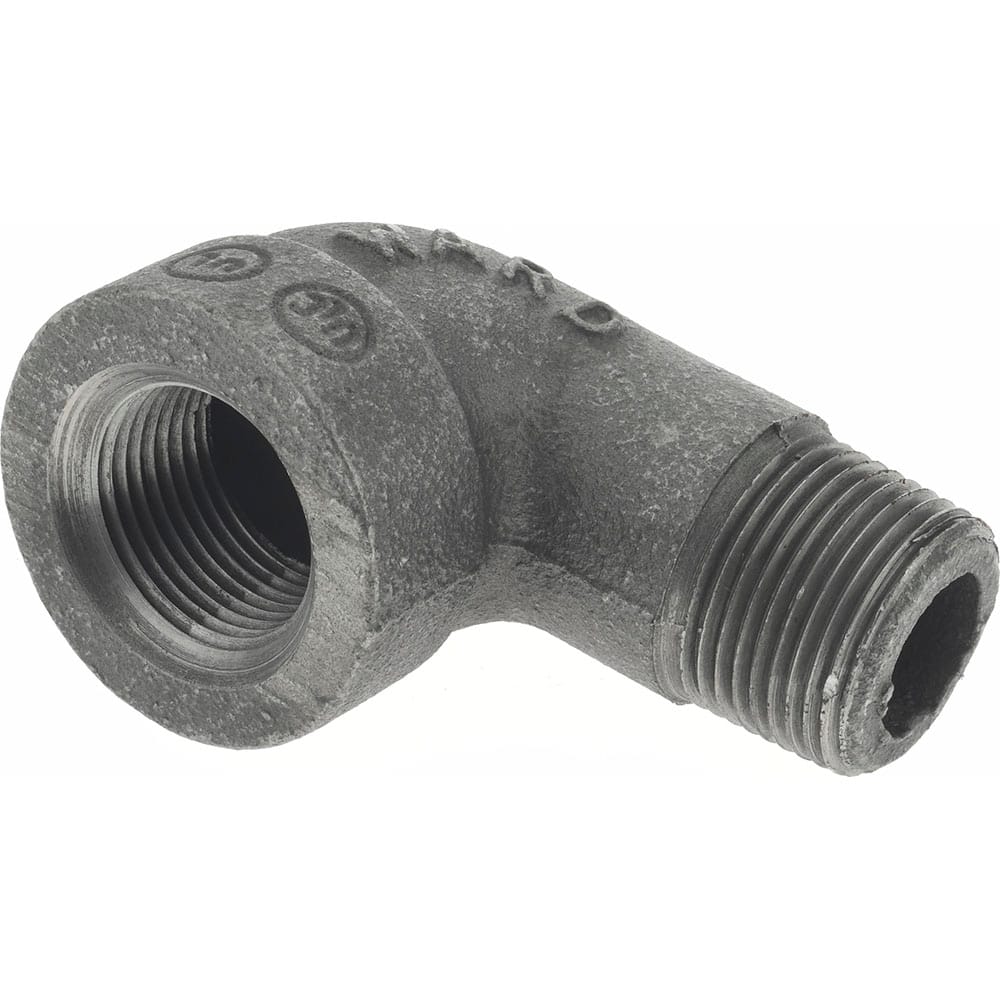 Black 90 ° Street Elbow: 3/4″, 300 psi, Threaded Malleable Iron, Black Finish, Class 300