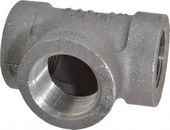Made in USA - Size 1-1/4", Class 300, Malleable Iron Black Pipe Tee - 300 psi, Threaded End Connection - Benchmark Tooling