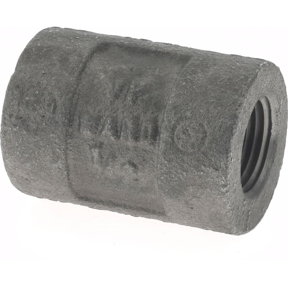 Black Coupling: 1/2″, 300 psi, Threaded Malleable Iron, Black Finish, Class 300