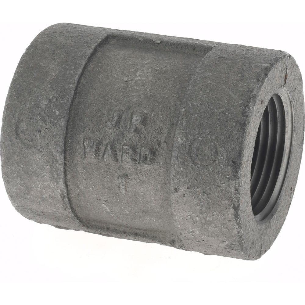 Black Coupling: 1″, 300 psi, Threaded Malleable Iron, Black Finish, Class 300