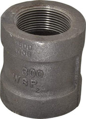 Made in USA - Size 1-1/2", Class 300, Malleable Iron Black Pipe Coupling - 300 psi, Threaded End Connection - Benchmark Tooling