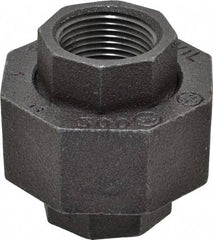 Made in USA - Size 1", Class 300, Malleable Iron Black Pipe Union - 300 psi, Threaded End Connection - Benchmark Tooling
