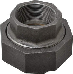 Made in USA - Size 2", Class 300, Malleable Iron Black Pipe Union - 300 psi, Threaded End Connection - Benchmark Tooling