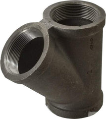 Made in USA - Size 2", Class 150, Malleable Iron Black Pipe 45° Lateral Y-Branch - 150 psi, Threaded End Connection - Benchmark Tooling