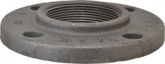 Made in USA - 3" Pipe, 7-1/2" OD, 1-3/16" Hub Length, Iron Threaded Pipe Flange - 4-1/4" Across Bolt Hole Centers, 7/8" Bolt Hole, 175 psi, Class 125 - Benchmark Tooling