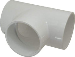 Value Collection - 4" PVC Plastic Pipe Tee - Schedule 40, Slip x Slip x Slip End Connections - Benchmark Tooling