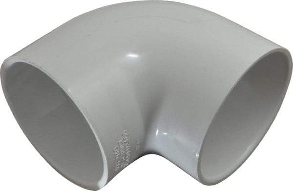 Value Collection - 4" PVC Plastic Pipe 90° Elbow - Schedule 40, Slip x Slip End Connections - Benchmark Tooling