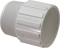 Value Collection - 2-1/2" PVC Plastic Pipe Male Adapter - Schedule 40, MIPT x Slip End Connections - Benchmark Tooling