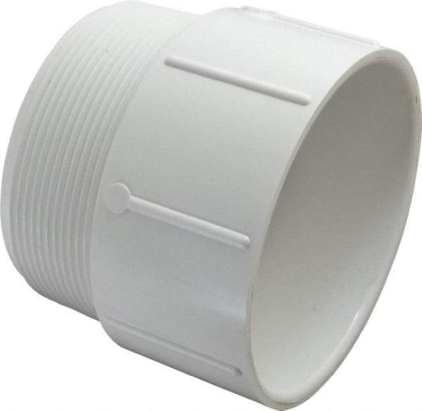 Value Collection - 4" PVC Plastic Pipe Male Adapter - Schedule 40, MIPT x Slip End Connections - Benchmark Tooling