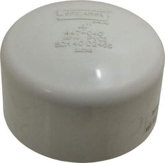 Value Collection - 4" PVC Plastic Pipe End Cap - Schedule 40, Slip End Connections - Benchmark Tooling