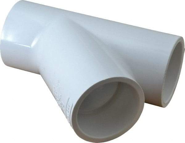 Value Collection - 2" PVC Plastic Pipe Wye - Schedule 40, Slip End Connections - Benchmark Tooling