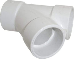 Value Collection - 3" PVC Plastic Pipe Wye - Schedule 40, Slip End Connections - Benchmark Tooling