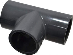 Value Collection - 1-1/4" PVC Plastic Pipe Tee - Schedule 80, Slip x Slip x Slip End Connections - Benchmark Tooling