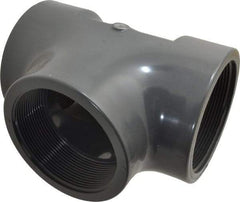 Value Collection - 4" PVC Plastic Pipe Tee - Schedule 80, FIPT x FIPT x FIPT End Connections - Benchmark Tooling