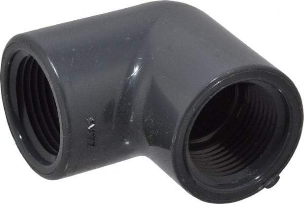 Value Collection - 3/4" PVC Plastic Pipe 90° Elbow - Schedule 80, FIPT x FIPT End Connections - Benchmark Tooling