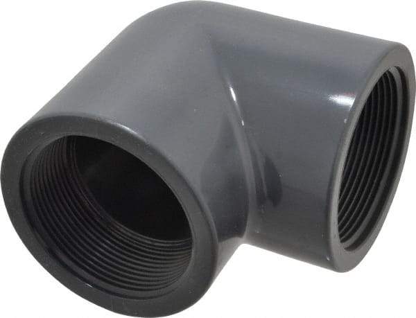 Value Collection - 2" PVC Plastic Pipe 90° Elbow - Schedule 80, FIPT x FIPT End Connections - Benchmark Tooling