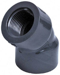 Value Collection - 6" PVC Plastic Pipe 45° Elbow - Schedule 80, Slip x Slip End Connections - Benchmark Tooling