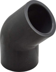 Value Collection - 1" PVC Plastic Pipe 45° Elbow - Schedule 80, Slip x Slip End Connections - Benchmark Tooling