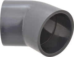 Value Collection - 3" PVC Plastic Pipe 45° Elbow - Schedule 80, Slip x Slip End Connections - Benchmark Tooling