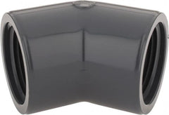 Value Collection - 1" PVC Plastic Pipe 45° Elbow - Schedule 80, FIPT x FIPT End Connections - Benchmark Tooling