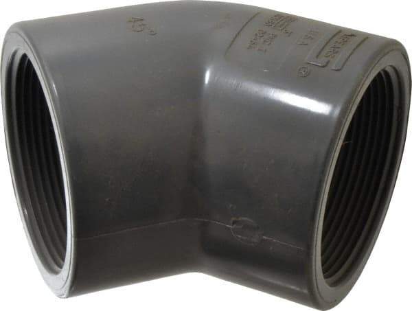 Value Collection - 3" PVC Plastic Pipe 45° Elbow - Schedule 80, FIPT x FIPT End Connections - Benchmark Tooling