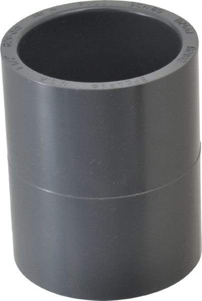 Value Collection - 1-1/2" PVC Plastic Pipe Coupling - Schedule 80, Slip x Slip End Connections - Benchmark Tooling