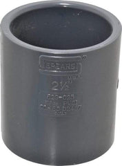 Value Collection - 2-1/2" PVC Plastic Pipe Coupling - Schedule 80, Slip x Slip End Connections - Benchmark Tooling